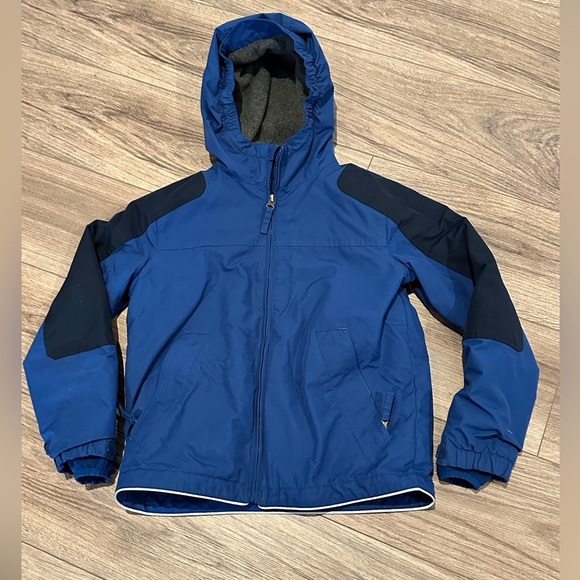 Lands' End Other - Lands' End Kids (8) Blue and Black Fleece Lined Hooded Coat